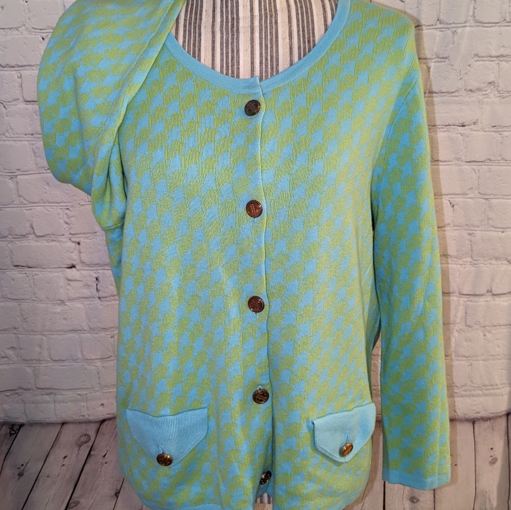 Lily Pulitzer button up sweater size XL 100% Cotton